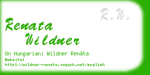 renata wildner business card
